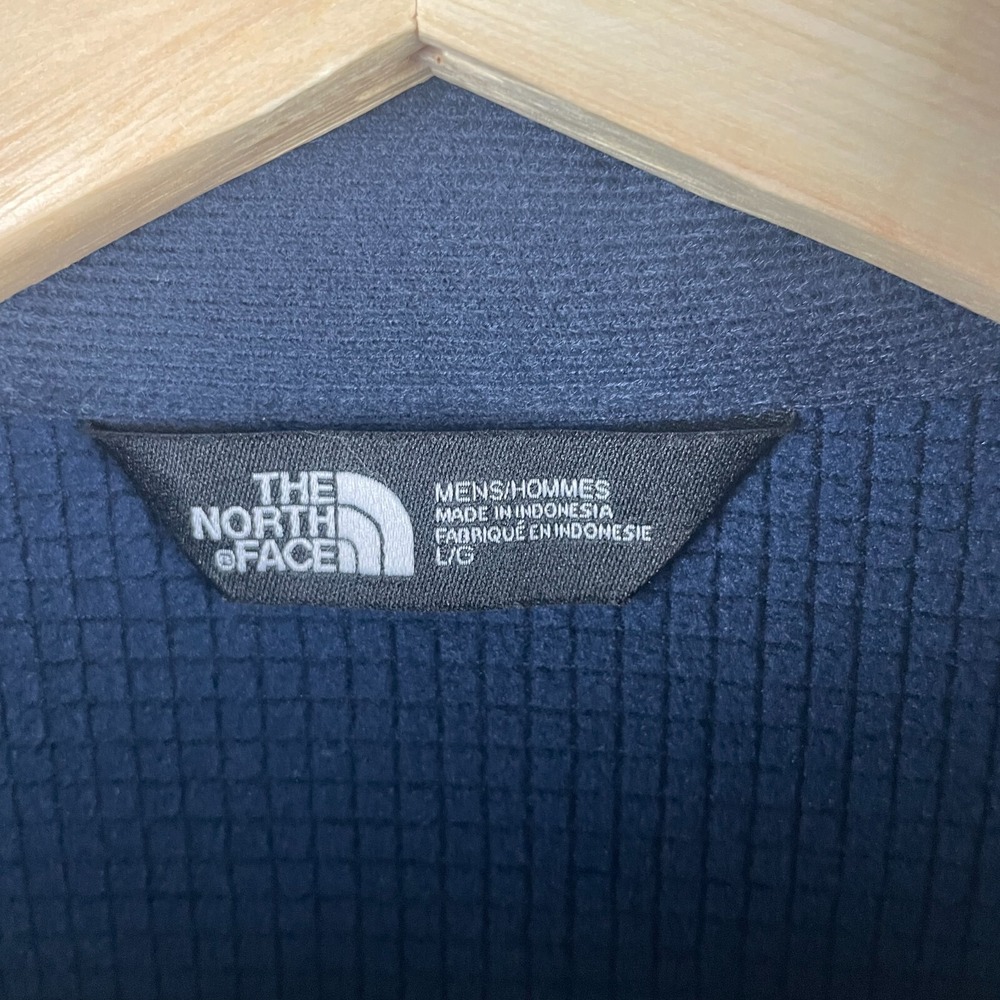 The North Face Jacket Mens Large Blue Mountain Peaks Full Zip Fleece Track - Picture 6 of 13